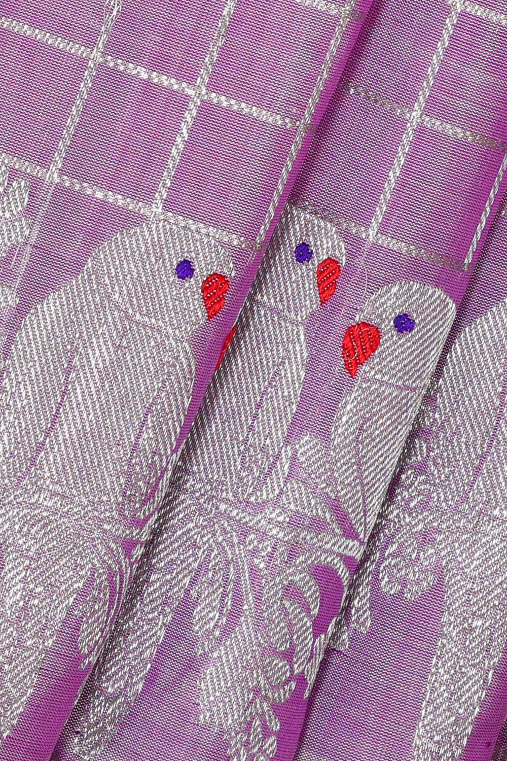 Image of Venkatagiri Silk Lavender Saree
